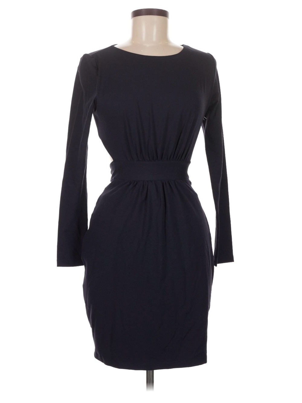 Susana Monaco Black Long-Sleeve Open Back Tie Dress Size M EUC